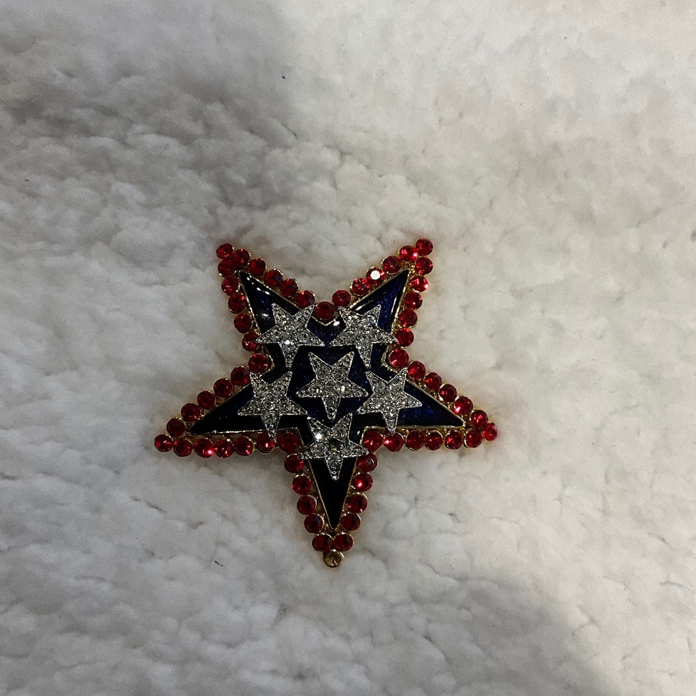 American flag star pin